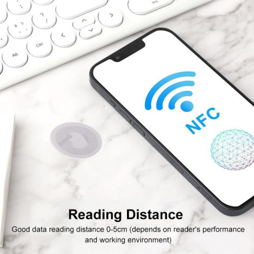 Étiquette électronique RFID compatible avec téléphone portable NPC, modèle : HF, incrustation humide ronde 25 mm, 100 pièces SR02021848-07
